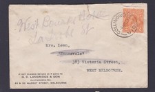 1921 KING GEORGE V PRE-DECIMAL STAMP G.D. LANGRIDGE & SON ADVERTISING COVER #B95