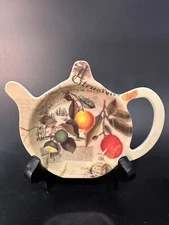 Set /3 Home Essential Tea Bag Holder Teapot Made Of  Melamine Fruit Pattern