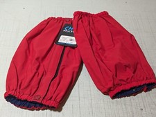 Chill Factor Reversible Insulated 12" Gaiters Red/Navy Blue Hook Loop/Snap