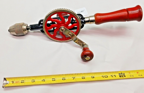 Hand Drill, Millers-Falls No. 2-01 Vtg. Hand Drill Bts in Handle, 1968-1984 era.