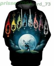 Hot Evolutions of Eevee Hoodie 3D All Over Printed Pullover Unisex Hoodie S-5XL