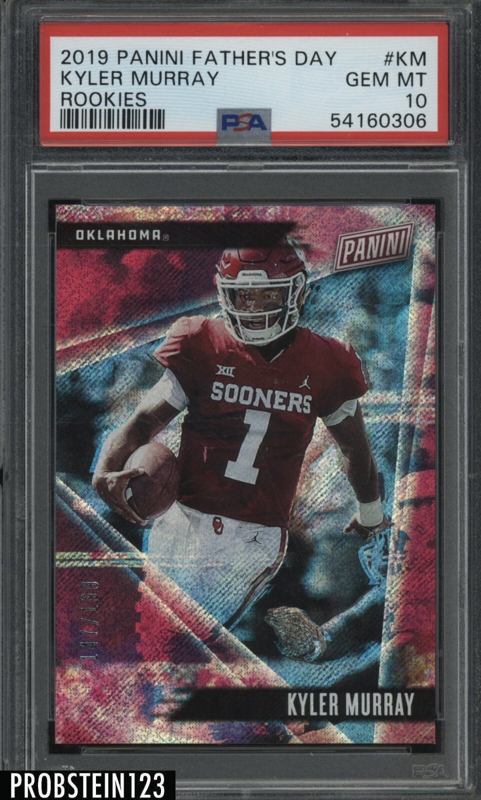 Kyler Murray Panini Day Rookie Memorabilia #KM Base