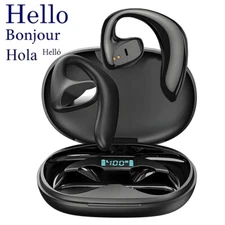 144 Language Translator Earbuds M8 Wireless Bluetooth Two Way Translation Black