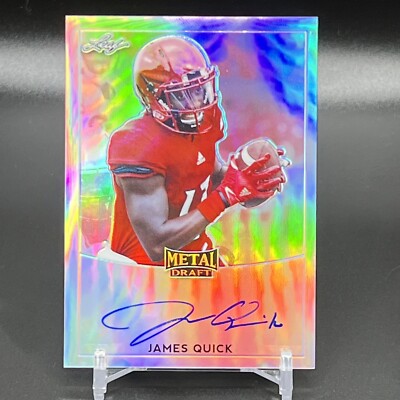 James Quick 2017 Leaf Metal Draft Silver Foil Auto #BA-JQ1 - Univ. of Louisville