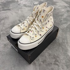 Converse Chuck Taylor All Star Lift Women's 10 Hi Platform Embroidered Blooms
