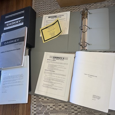 Vintage Rare CADKEY Micro Control Manuals Binders Only - No Software