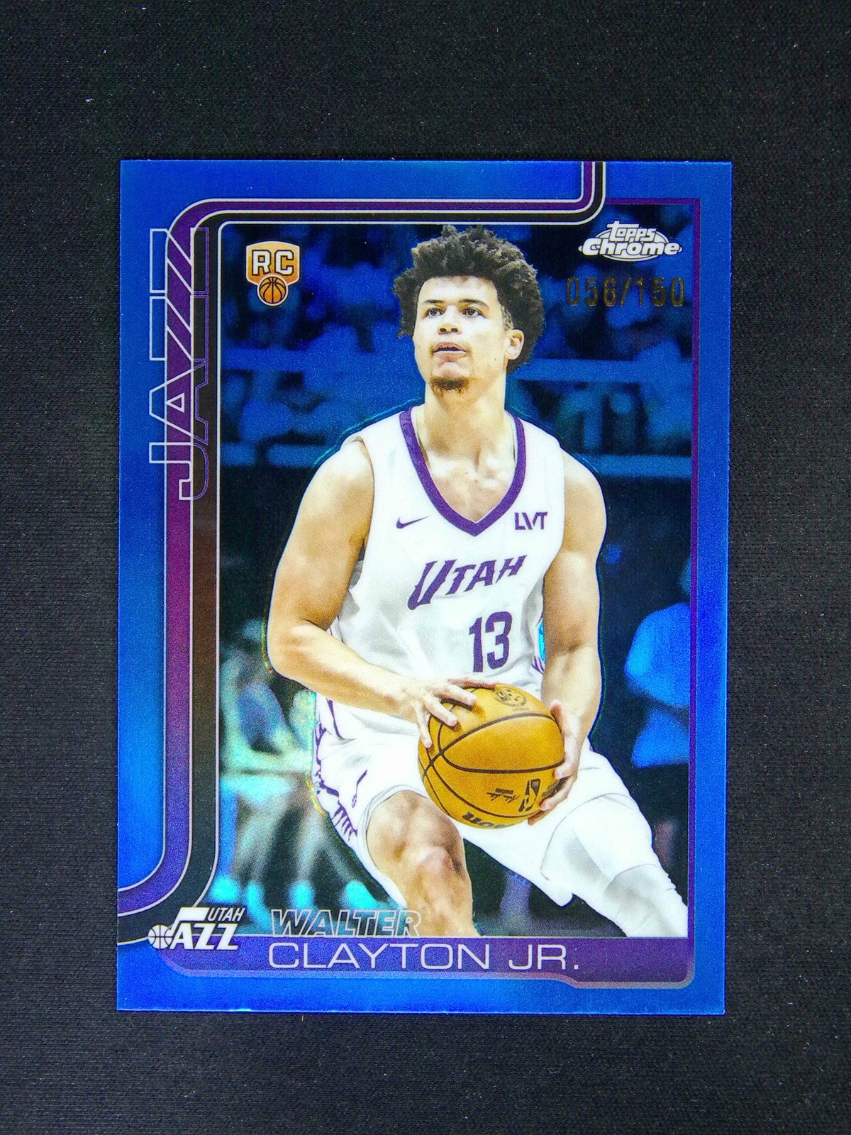 2025-26 Topps Chrome Walter Clayton JR. #268 RC Rookie Blue Refractor /150