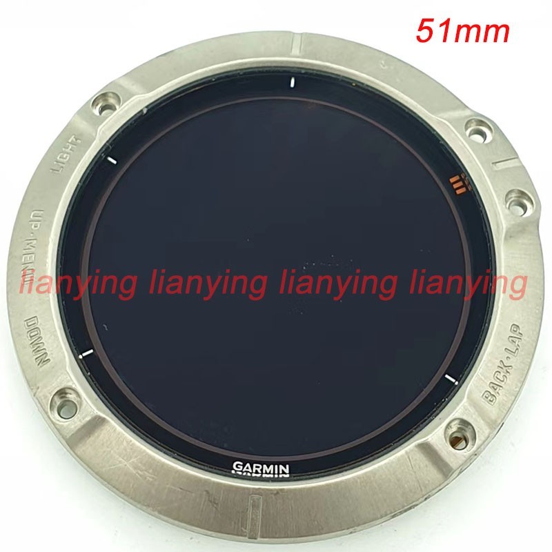 Pantalla LCD plateada de carbono titanio edición solar para Garmin Fenix 6x Pro