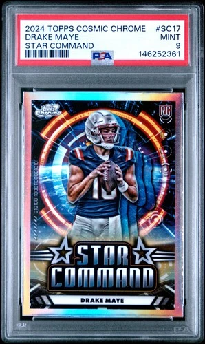 2024 Topps Cosmic Chrome Star Command #SC17 Drake Maye PSA 9