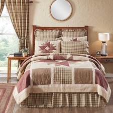 VHC Cider Mill Queen Quilt 90x90 Star Patchwork