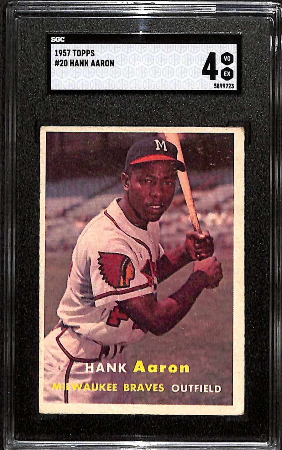 1957 Topps #20 Hank Aaron HOF  SGC 4 VGEX C101911