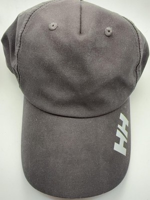 Helly Hansen Hat Cap Strap Back Mens One Size Gray Cotton Baseball Logo