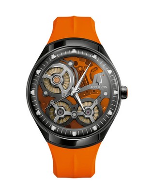 Accutron DNA Casino Electrostatic Skeleton Dial Orange Limited Edition 28A205