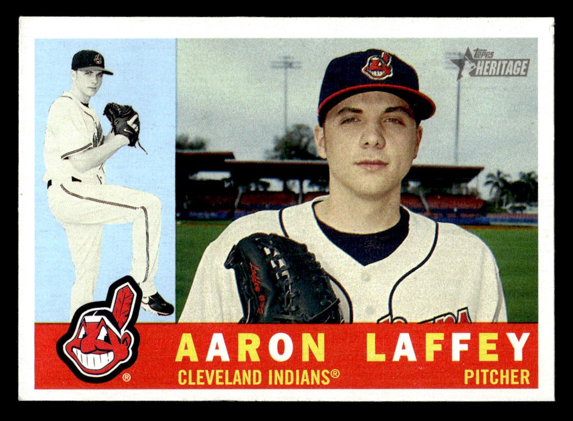 2009 Topps Heritage #51 Aaron Laffey Card Cleveland Indians