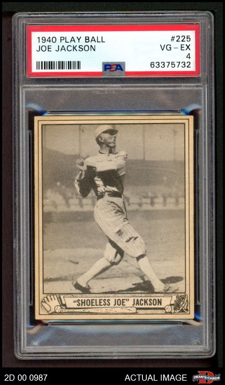 1940 Play Ball #225 Joe Jackson White Sox PSA 4 - VG/EX