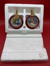 Garfield Heirloom Bradford Exchange 1999 Porcelain Ornament PAWS Lot Of 2