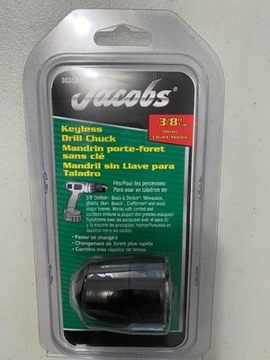 Jacobs 30353 Keyless Drill Chuck 3/8'' 10mm 3/8-24 Mount