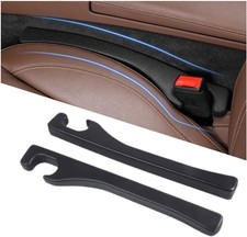 Car Seat Gap Filler 2 Pack, Universal Fit PU Leather Car Seat Gap Plug to Fill