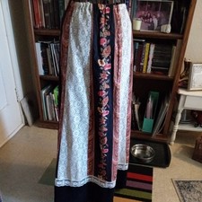 VTG 60s 70 TUMBLEWEEDS Patchwork Maxi Skirt Prairie Cottage Core Boho Lace Lined