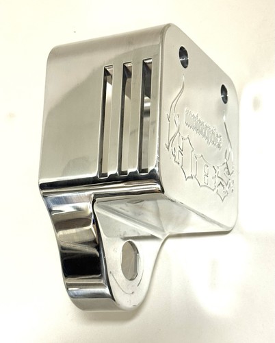 HELLBOUND STEEL POLISHED VENTED COIL COVER S&S SOFTAIL WICKED CHOPPER HARLEY - Picture 4 of 7