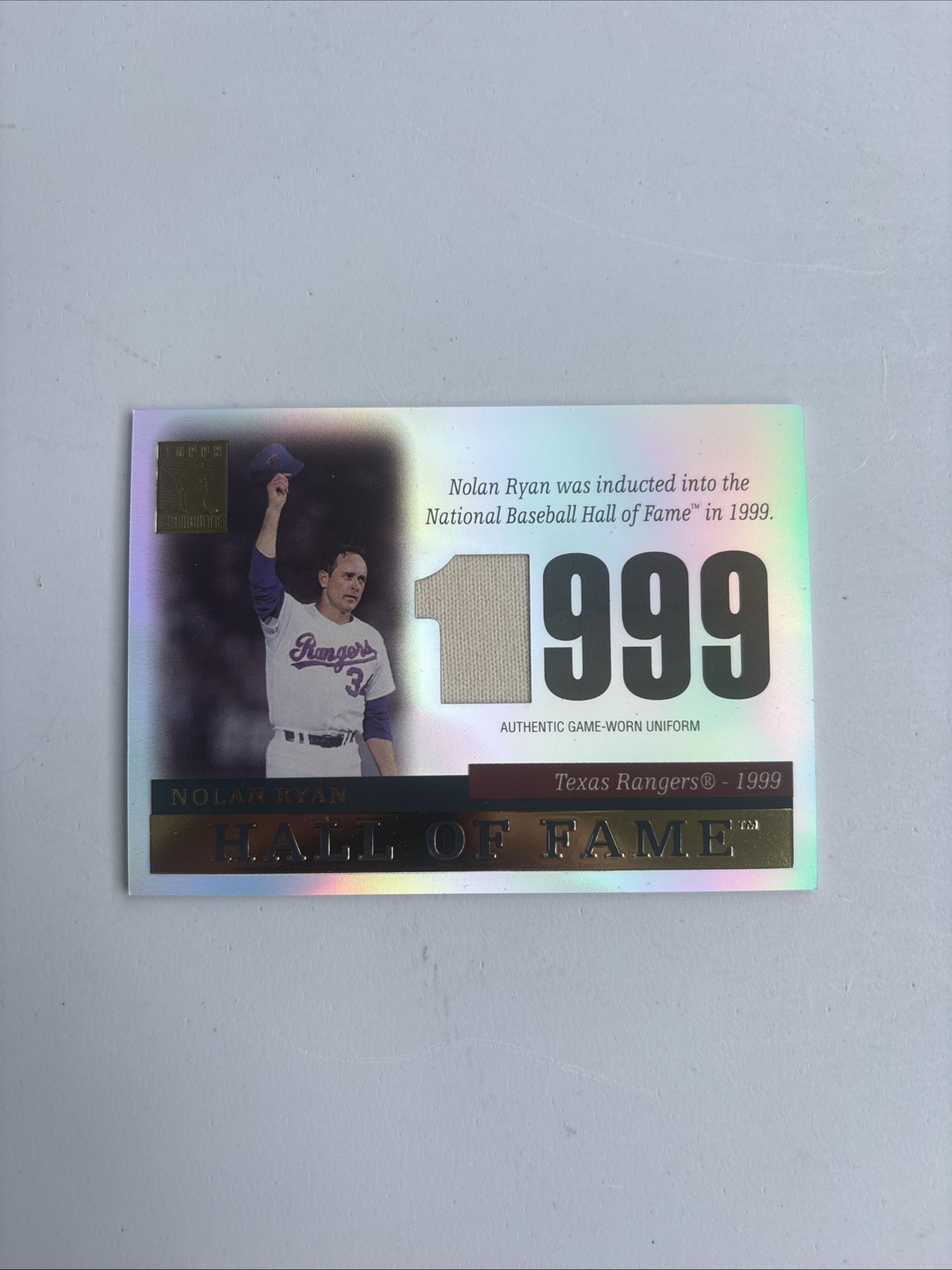 2004 Topps Tribute Hall Of Fame 1999 Nolan Ryan Game Worn Uniform TR-NR