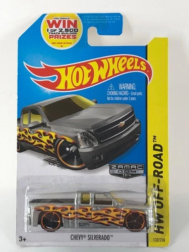 Hot Wheels Chevy Silverado Zamac 2014 HW Off-Road 132/250 Crease