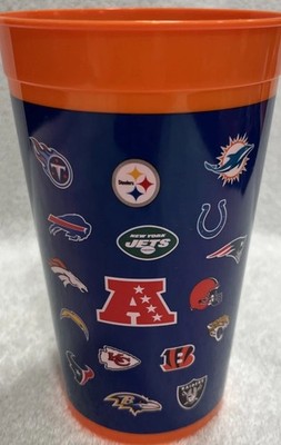 Vintage NFL Teams Large Little Ceasers Plastic Cup Beer Cup All Over Print