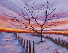 Original painting 16x20 seascape beach sunset art by ShawNshawN