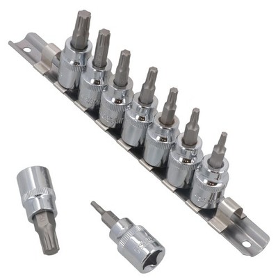 3/8  drive Torx / Star Plus Male Sockets TP10   TP50 9pcs Set By Bergen