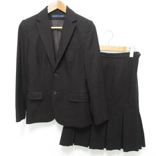 RALPH LAUREN Cashmere Blend Wool Jacket and Skirt Suit, 7, Brown Women USED