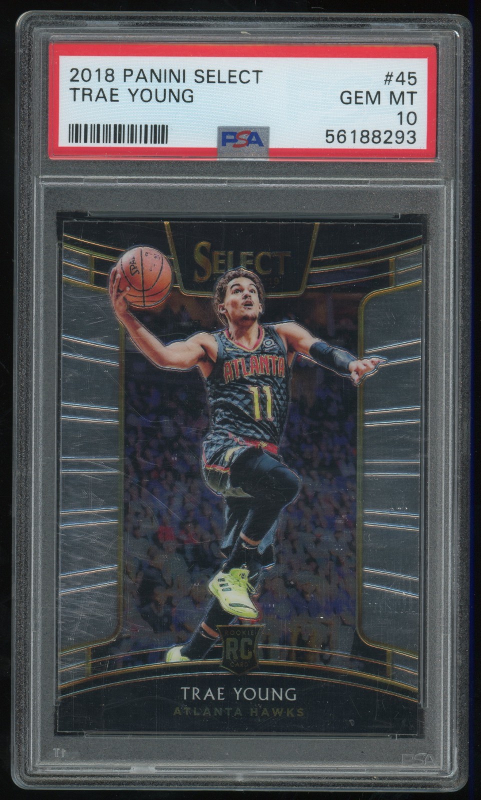 2018 Panini Select Trae Young Rookie #45 PSA 10 - Atlanta Hawks - RC
