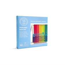 7  Traditional Potholder Weaving Kit Metal Loom Cotton Loops Rainbow Colors