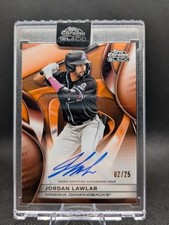 2025 Topps Chrome Black Autographs Jordan Lawlar 02/25 ORANGE REFRACTOR 