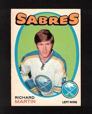 1971-72 RICHARD MARTIN #161 ROOKIE OPC Sabres HIGH Scoring Star KEY Hockey Card. rookie card picture