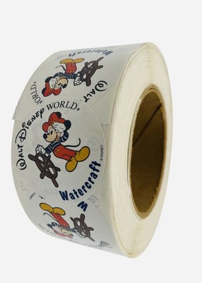 Vintage Walt Disney World Captain Mickey Watercraft Full Roll Park Stickers