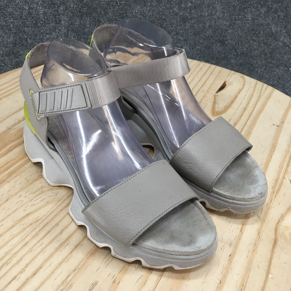 Sandalias Sorel para mujer 11 correa cinética al tobillo gris gancho y lazo cómodos NL3567-082 Foto 3 de 4