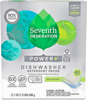 Seventh Generation Power Plus Dishwasher Detergent Packs Fresh Citrus scent 1