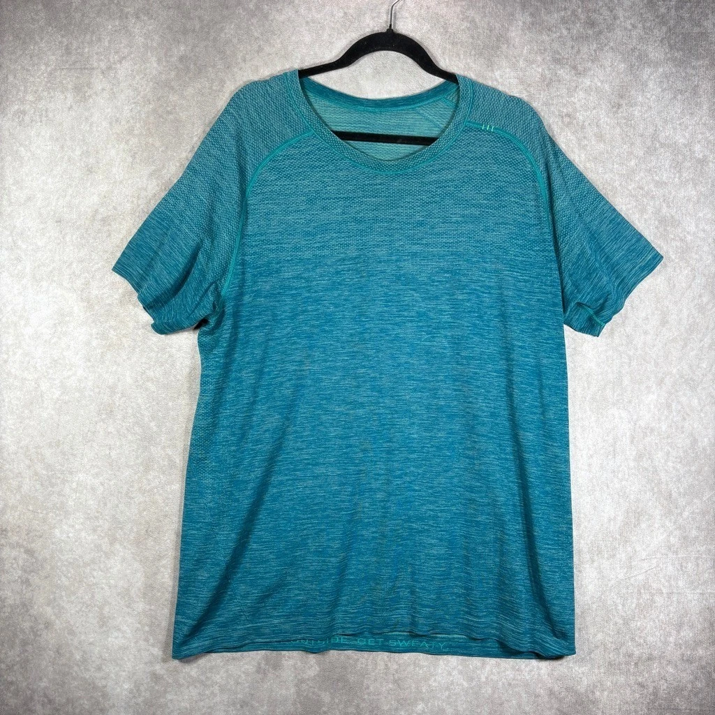 Lululemon Metal Vent T-Shirt Mens XL Teal Tech Short Sleeve Athletic Workout