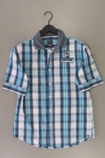 ✨ Manguun Karohemd Regular Hemd für Herren Gr. 52, L kariert Kurzarm blau ✨