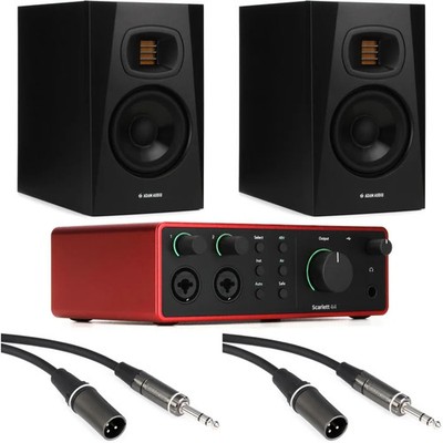 Focusrite Scarlett 4i4 4th Gen USB Audio Interface and ADAM Audio T5V 5 inch