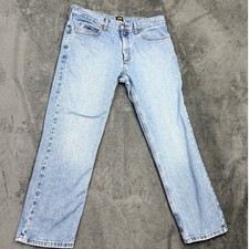 Lee Regular Fit Women's Blue Denim Jeans Size 36x30 Cotton Blend Casual