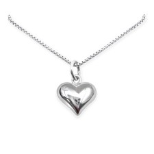 Small and Dainty Sterling Silver Heart Necklace for Women, Girlfriend Gift, G...