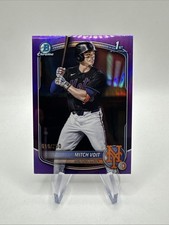 Mitch Voit 2025 Bowman Draft Purple Refractor Chrome 1st RC #/250 NY METS
