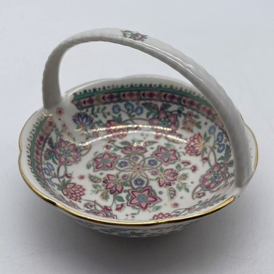 VINTAGE ST MICHAEL MARKS & SPENCER  PORZELLAN TRINKET SCHÜSSEL BLUMENGOLDMUSTER