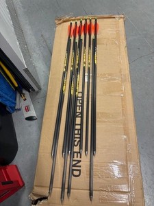 10 Gold Tip Triple X Pro Arrows ! Used ! 6 with vanes 4 without ! all have point