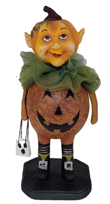 #ad Halloween Pumpkin Head Bobblehead Trick Or Treat Jack Lantern Unusual Figurine $98.00