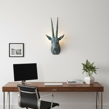 Antilopenkopf Wanddeko Wandmontage dekorative Tiertroph&auml;e 3D-Effekt f&uuml;r B&uuml;ro
