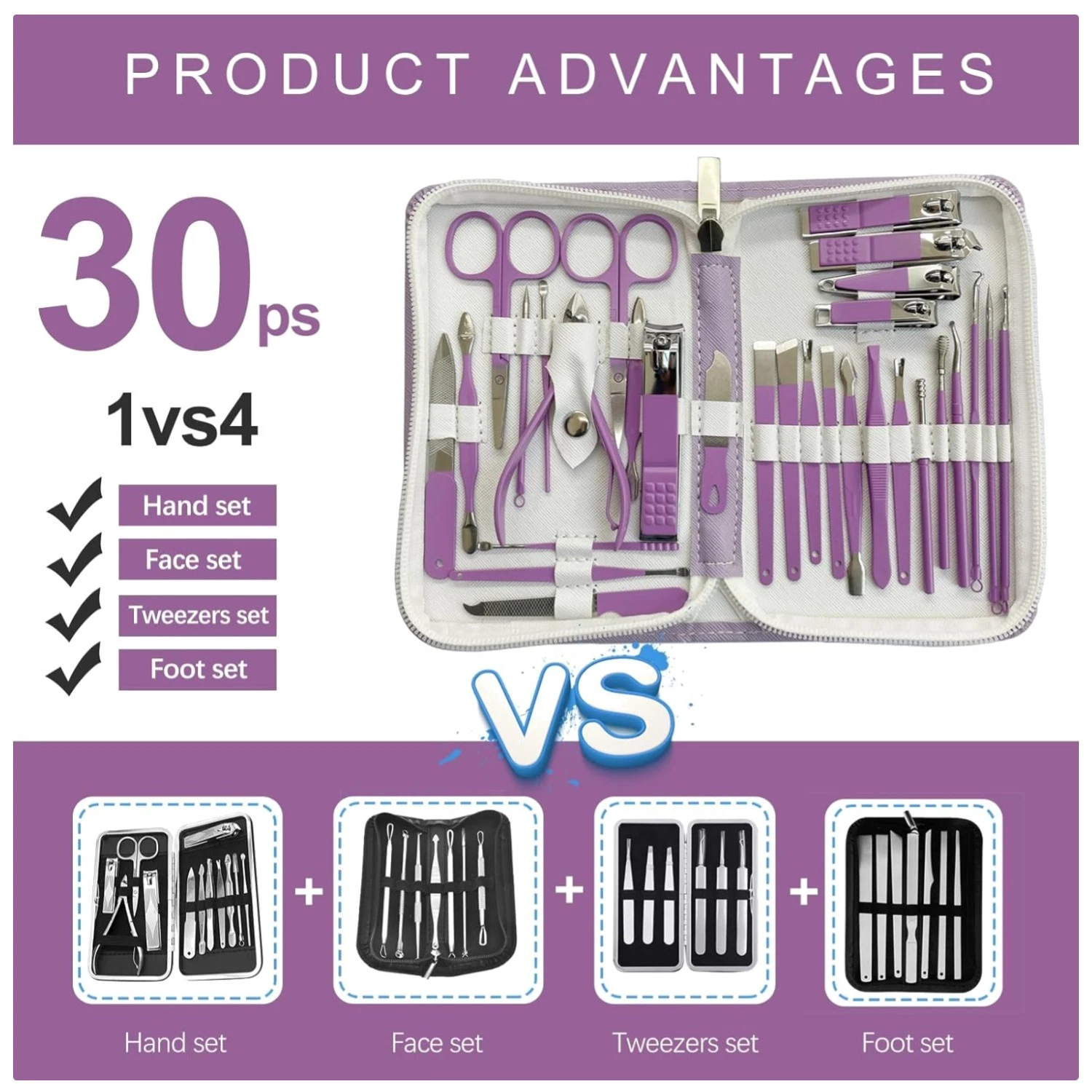 Deluxe Pedicure & Manicure Tools - 30 Pieces
Opens in a new window or tab