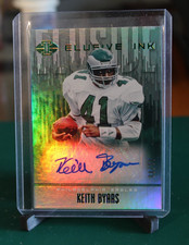 KEITH BYARS Eagles 2019 Panini Illusions Elusive Ink Green #EI-KBY Auto 08/50