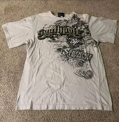 Y2K South Pole Men's White Short Sleeve T-Shirt L Graphic Logo